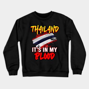 Thai Dna Blood Thailand Flag Crewneck Sweatshirt